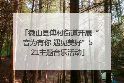 微山县傅村街道开展“音为有你 遇见美好”521主题音乐活动