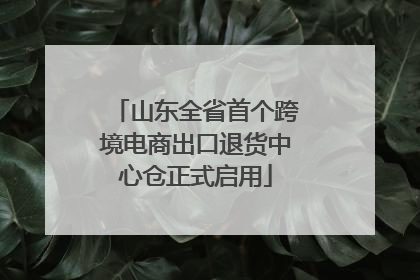 山东全省首个跨境电商出口退货中心仓正式启用