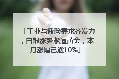 工业与避险需求齐发力，白银涨势紧逼黄金，本月涨幅已逾10%