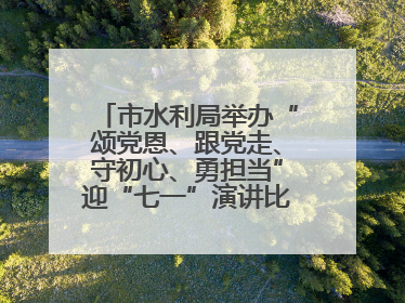 市水利局举办“颂党恩、跟党走、守初心、勇担当”迎“七一”演讲比赛暨“两优一先”表彰活动