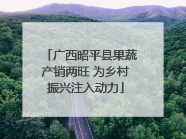 广西昭平县果蔬产销两旺 为乡村振兴注入动力