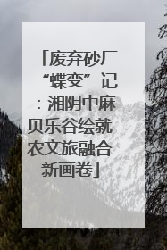 废弃砂厂“蝶变”记：湘阴中麻贝乐谷绘就农文旅融合新画卷