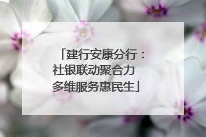 建行安康分行：社银联动聚合力 多维服务惠民生