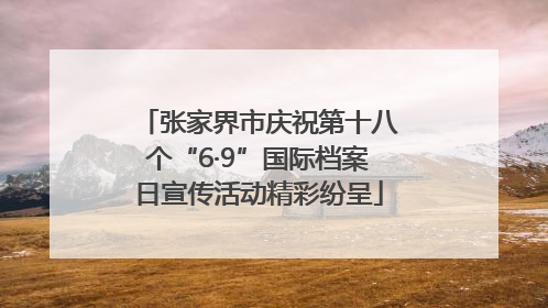 张家界市庆祝第十八个“6·9”国际档案日宣传活动精彩纷呈