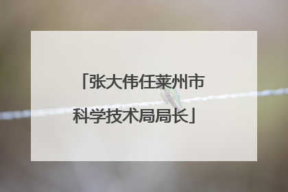张大伟任莱州市科学技术局局长