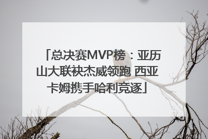 总决赛MVP榜：亚历山大联袂杰威领跑 西亚卡姆携手哈利竞逐