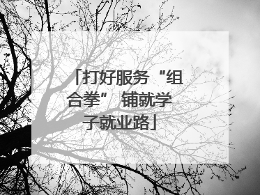 打好服务“组合拳” 铺就学子就业路