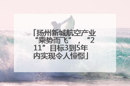 扬州新城航空产业“乘势而飞”，“211”目标3到5年内实现令人憧憬