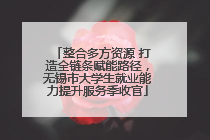 整合多方资源 打造全链条赋能路径，无锡市大学生就业能力提升服务季收官