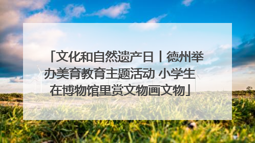 文化和自然遗产日丨德州举办美育教育主题活动 小学生在博物馆里赏文物画文物