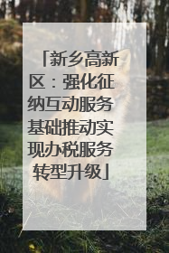 新乡高新区：强化征纳互动服务基础推动实现办税服务转型升级