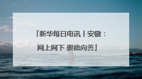 新华每日电讯丨安徽：网上网下 崇德向善