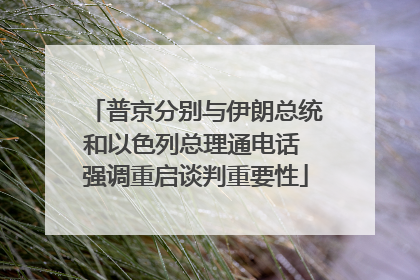 普京分别与伊朗总统和以色列总理通电话 强调重启谈判重要性