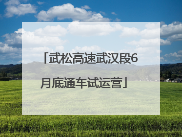 武松高速武汉段6月底通车试运营