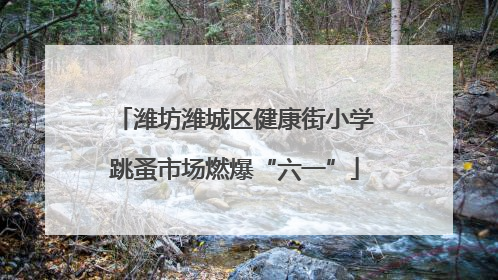 潍坊潍城区健康街小学跳蚤市场燃爆“六一”