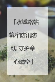 水城路站筑牢防汛防线 守护童心晴空