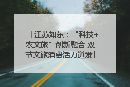 江苏如东：“科技+农文旅”创新融合 双节文旅消费活力迸发