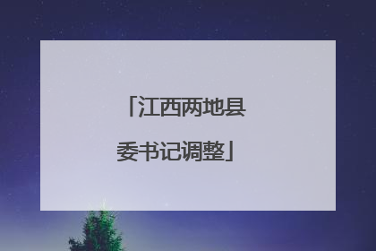 江西两地县委书记调整