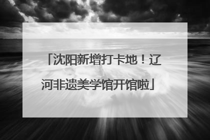 沈阳新增打卡地！辽河非遗美学馆开馆啦
