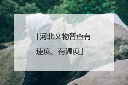 河北文物普查有速度、有温度