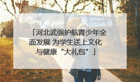 河北武强护航青少年全面发展 为学生送上文化与健康“大礼包”