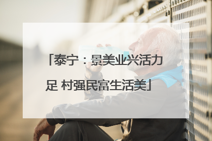 泰宁：景美业兴活力足 村强民富生活美