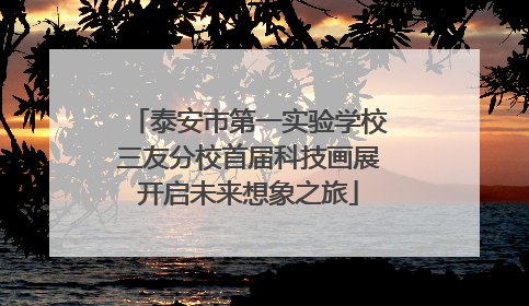 泰安市第一实验学校三友分校首届科技画展开启未来想象之旅
