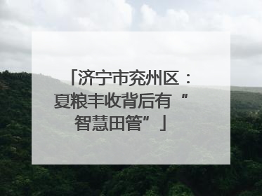 济宁市兖州区：夏粮丰收背后有“智慧田管”