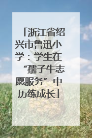 浙江省绍兴市鲁迅小学：学生在“孺子牛志愿服务”中历练成长
