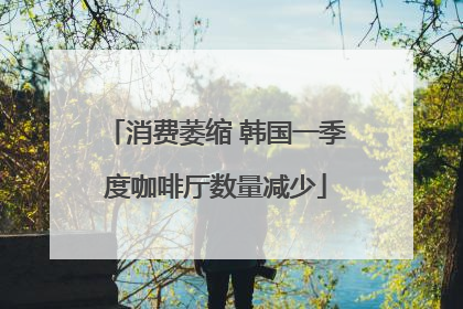 消费萎缩 韩国一季度咖啡厅数量减少
