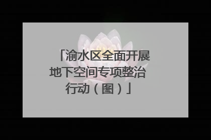 渝水区全面开展地下空间专项整治行动（图）