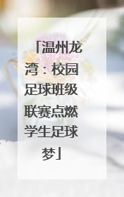 温州龙湾：校园足球班级联赛点燃学生足球梦