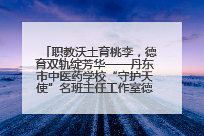 职教沃土育桃李，德育双轨绽芳华——丹东市中医药学校“守护天使”名班主任工作室德育实践之路
