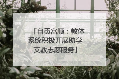 自贡富顺：教体系统积极开展助学支教志愿服务