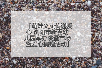 萌娃义卖传递爱心 浏阳市新翼幼儿园举办跳蚤市场暨爱心捐赠活动