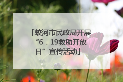 蛟河市民政局开展“6．19救助开放日”宣传活动