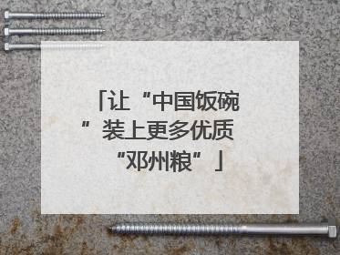 让“中国饭碗”装上更多优质“邓州粮”