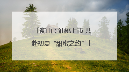 衡山：油桃上市 共赴初夏“甜蜜之约”