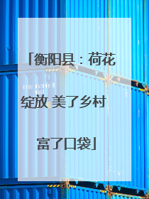 衡阳县：荷花绽放 美了乡村 富了口袋