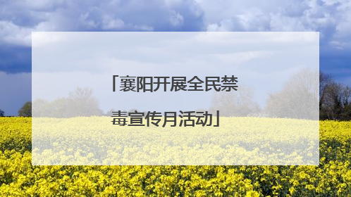 襄阳开展全民禁毒宣传月活动