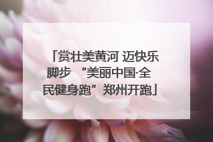 赏壮美黄河 迈快乐脚步 “美丽中国·全民健身跑”郑州开跑