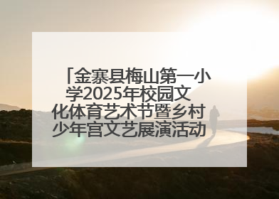 金寨县梅山第一小学2025年校园文化体育艺术节暨乡村少年宫文艺展演活动圆满落幕
