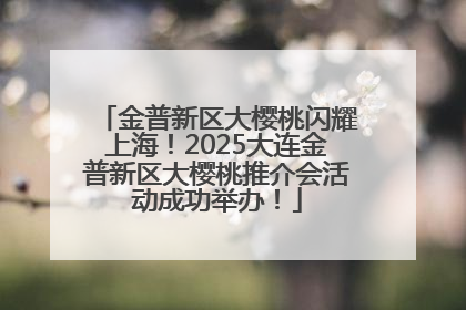 金普新区大樱桃闪耀上海！2025大连金普新区大樱桃推介会活动成功举办！