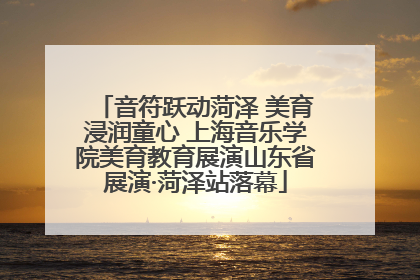 音符跃动菏泽 美育浸润童心 上海音乐学院美育教育展演山东省展演·菏泽站落幕