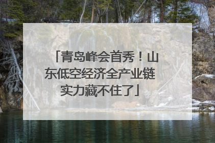 青岛峰会首秀！山东低空经济全产业链实力藏不住了