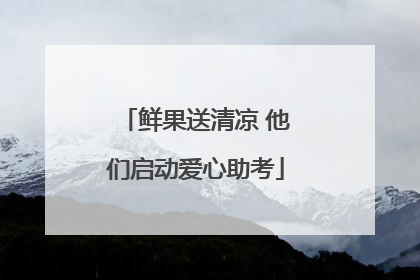 鲜果送清凉 他们启动爱心助考
