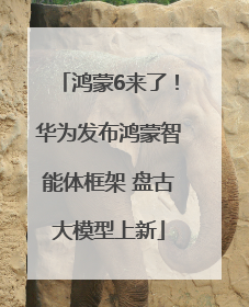 鸿蒙6来了！华为发布鸿蒙智能体框架 盘古大模型上新
