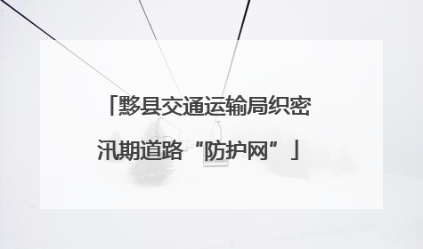 黟县交通运输局织密汛期道路“防护网”