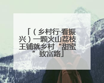 （乡村行·看振兴）一颗火山荔枝王铺就乡村“甜蜜”致富路