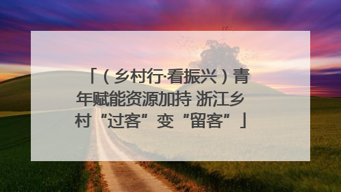 （乡村行·看振兴）青年赋能资源加持 浙江乡村“过客”变“留客”